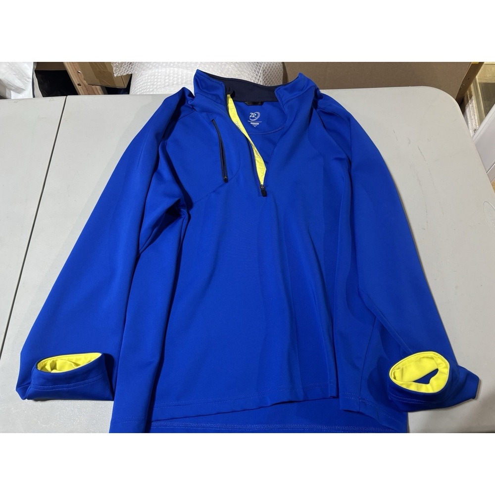 Zero Restriction Blue Tour Series L330 1/4 Zip Stretch Golf Pullover Men's XL